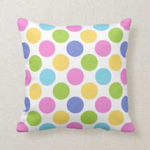 Easter Polka Dots Throw Pillow