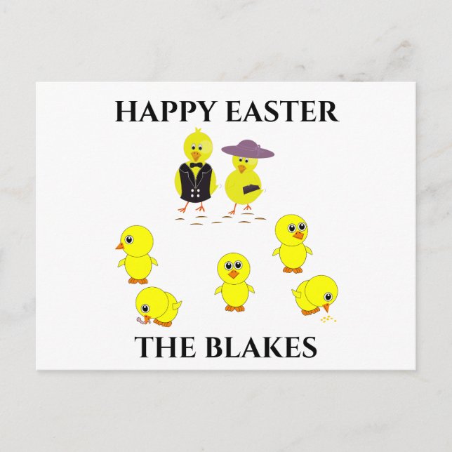 Easter postcard personalized. (Front)