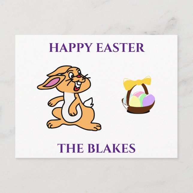 Easter postcard personalized. (Front)