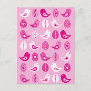 easter Postcard pink