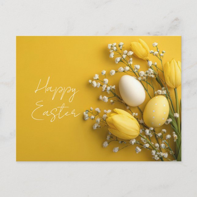 Easter Postcard with Easter Eggs (Front)