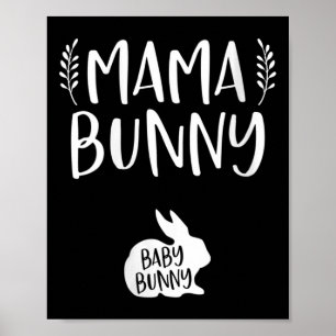 Easter Pregnancy Announcement Mama Bunny Ba  Poster