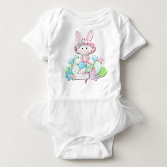 Easter - Pretty Quilted Bunny Baby Bodysuit