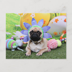 Easter - Pug - Louie Holiday Postcard