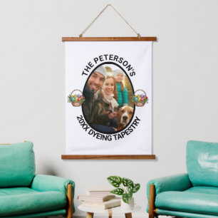 Easter Pun   Custom 2025 Family Photo Dyeing Hanging Tapestry