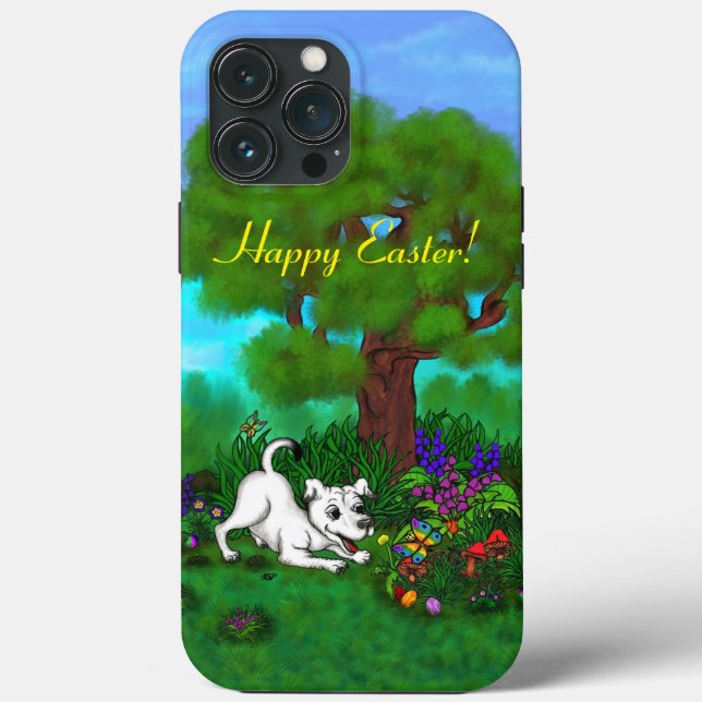 Easter - Puppy Capo and Butterfly Case-Mate iPhone Case (Back)