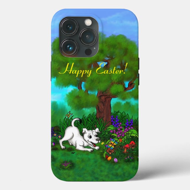 Easter - Puppy Capo and Butterfly Case-Mate iPhone Case (Back)