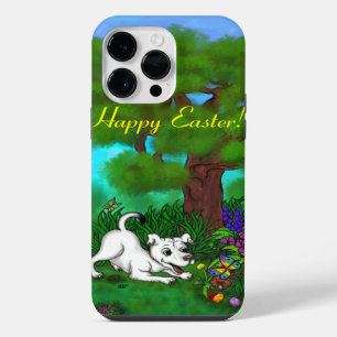 Easter - Puppy Capo and Butterfly iPhone 14 Pro Max Case