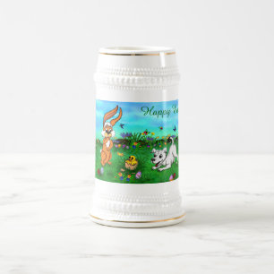 Easter - Puppy Capo Rabbit and Chick Beer Stein