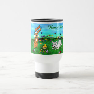Easter - Puppy Capo Rabbit and Chick Travel Mug