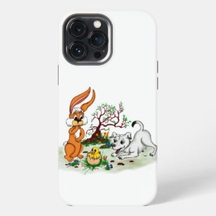 Easter - Puppy Capo with Rabbit and Chick iPhone 13 Pro Max Case