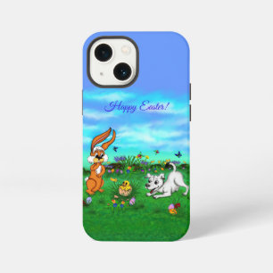 Easter - Puppy Capo with Rabbit and Chick iPhone 13 Mini Case