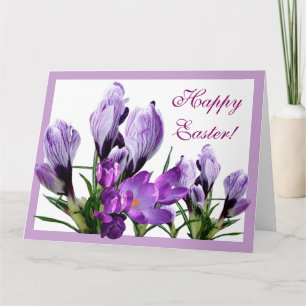 Easter purple crocus card by Berglind Jewellery 