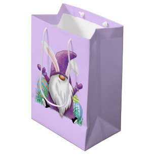 Easter Purple Gnome    Medium Gift Bag