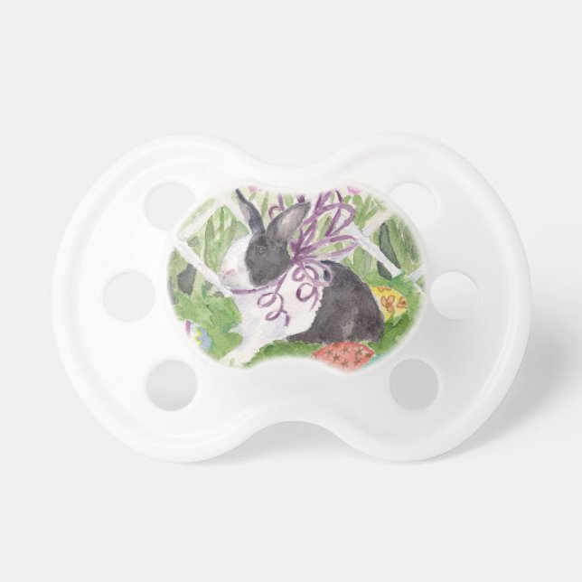 Easter Rabbit and Eggs Pacifier (Front)