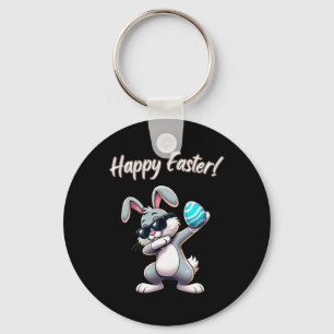 Easter Rabbit Dabbing Eggs Dab Boys Girls Kids Bun Keychain