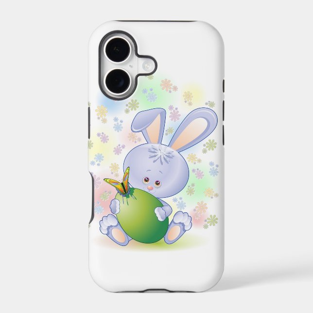 Easter Rabbit Egg and Flowers iPhone 5 Case (Back)