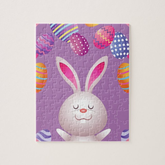 Easter rabbit & eggs puzzle! jigsaw puzzle (Vertical)