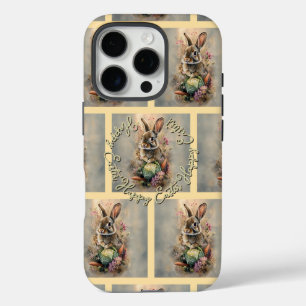 Easter Rabbit Garden Floral Design iPhone 16 Pro Case