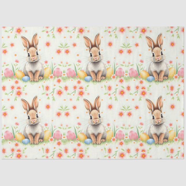 Easter Rabbit Holiday Modern Collection Tissue Paper (Front)