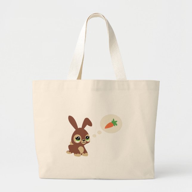 easter rabbit large tote bag (Front)