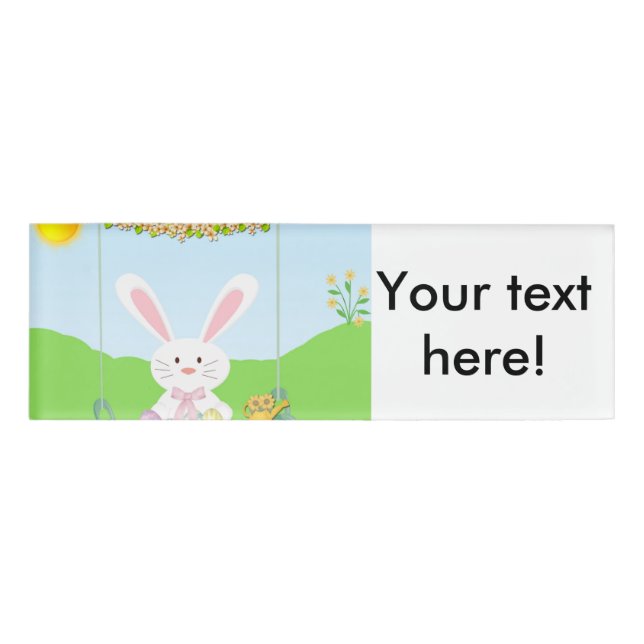 Easter rabbit name tag (Front)
