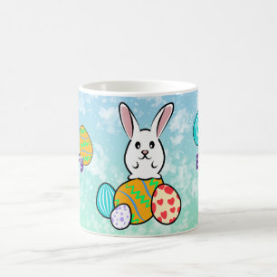 Easter Rabbit on Easter Eggs Coffee Mug
