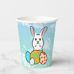 Easter Rabbit on Easter Eggs Paper Cups