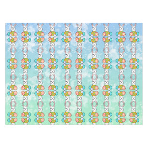 Easter Rabbit on Easter Eggs Tablecloth