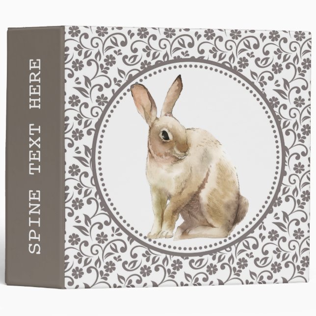 Easter Rabbit personalized ornamental Binder (Front/Spine)