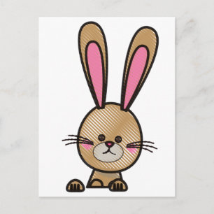 Easter rabbit postcard. postcard