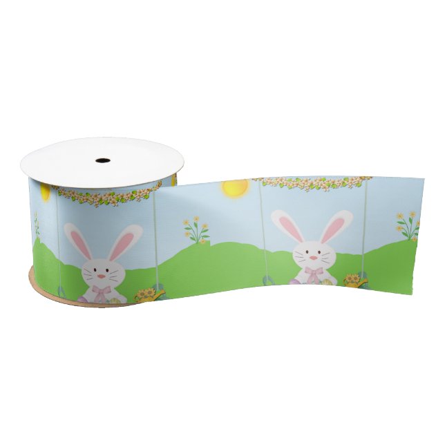Easter rabbit satin ribbon (Spool)