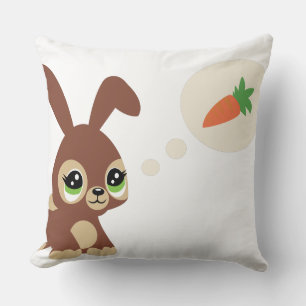 easter rabbit throw pillow