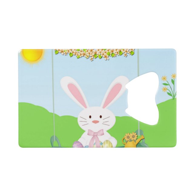 Easter rabbit wallet bottle opener (Back Horizontal)