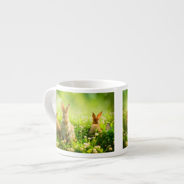Easter Rabbits Espresso Cup (Front Left)