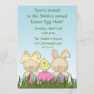 Easter Rabbits Invitation