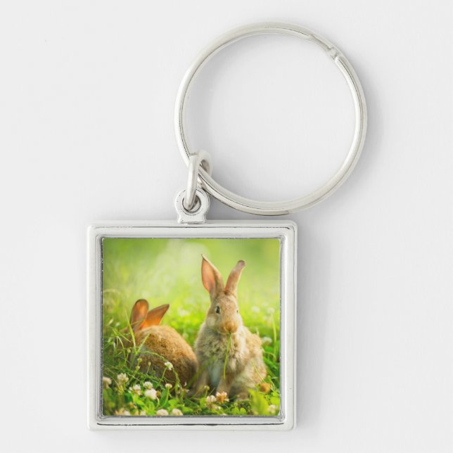 Easter Rabbits Keychain (Front)