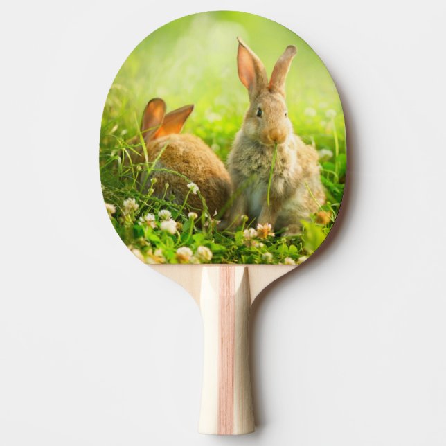 Easter Rabbits Ping Pong Paddle (Front)