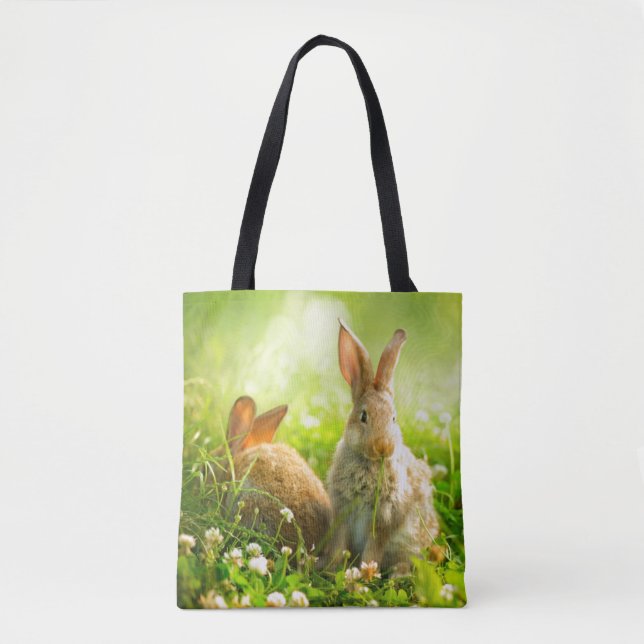 Easter Rabbits Tote Bag (Front)