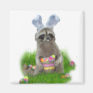 Easter Raccoon Bandit Magnet