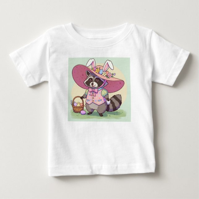 Easter Racoon Baby T-Shirt (Front)