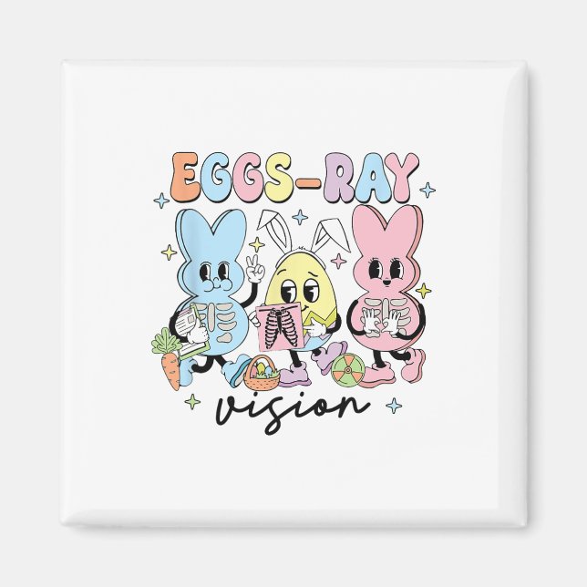 Easter Radiology Bunny Eggs-ray Vision Xray Tech R Magnet (Front)