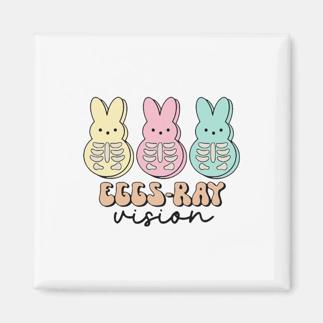 Easter Radiology Bunny Eggs-ray Vision Xray Tech R Magnet (Front)
