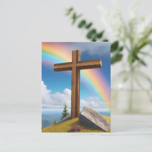 Easter Rainbow, AI-generated, Postcard