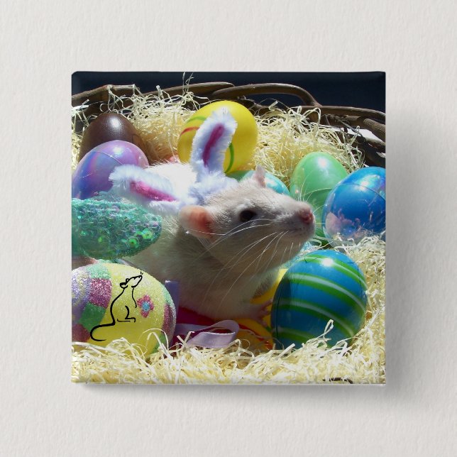Easter Rat pin (Front)