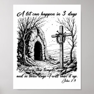 Easter Religious Christian A Lot Can Happen 3 Days Poster