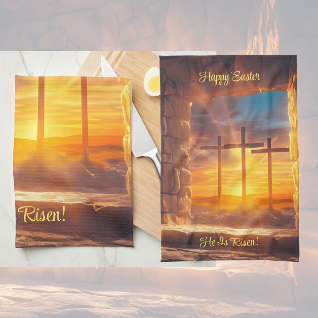 Easter Resurrection Celebration Kitchen Towel (Creator Uploaded)