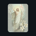 Easter Resurrection Holy Cards Paschal Prayer<br><div class="desc">Beautiful Easter Pascha Holy Card with a traditional image of Jesus rising from the tomb. This traditional image is on a vintage background with lilies.  On the back is a prayer passage taken from the homily of St. John Chrysostom. All Text & Fonts can be modified.</div>