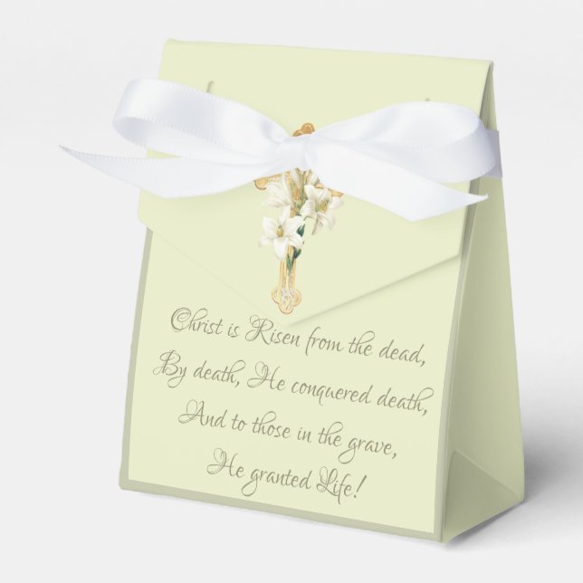 Easter Resurrection Pascha Prayer Favour Religious Favor Box (Front Side)