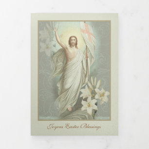Easter Resurrection Prayer Jesus Poem  Tri-Fold
